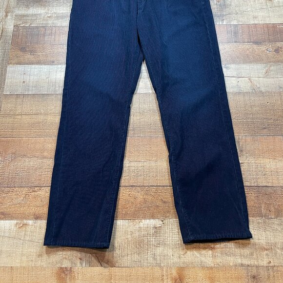 J. Crew Navy Mini Corduroy Straight Leg Pants size 38 x 32 - Picture 2 of 5